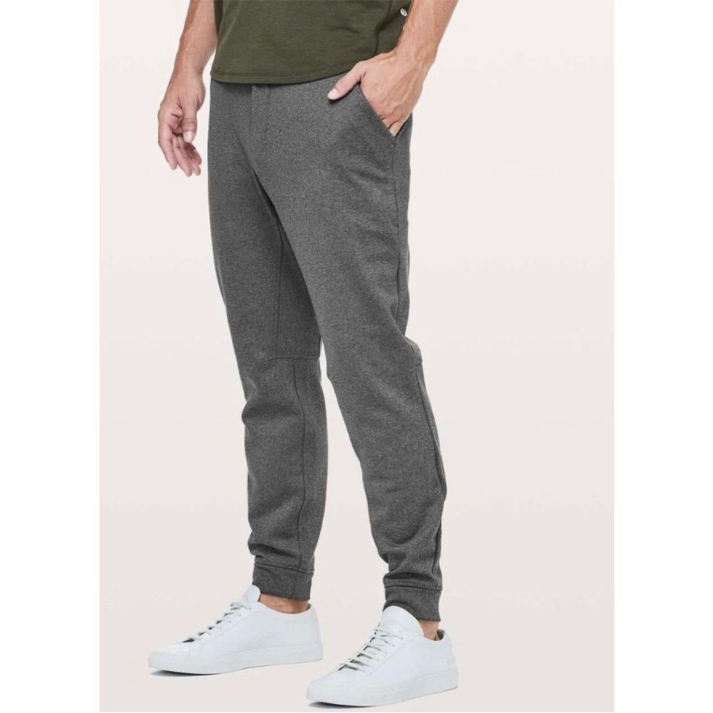 Lululemon City Sweat Joggers Heathered Gray Black Size Extra Small